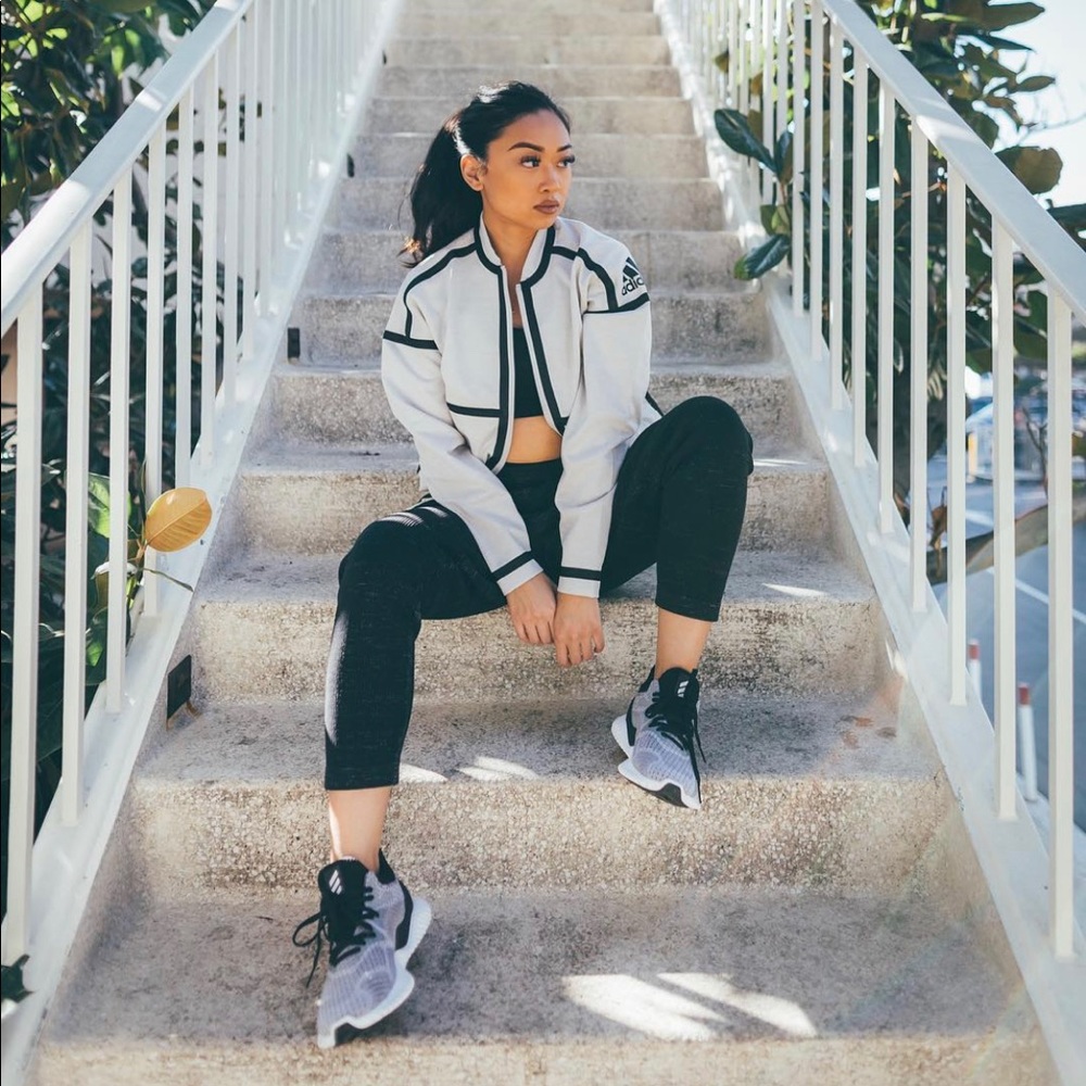 EUC Adidas ZNE Reversible Grey Bomber Jacket | Women’s Small